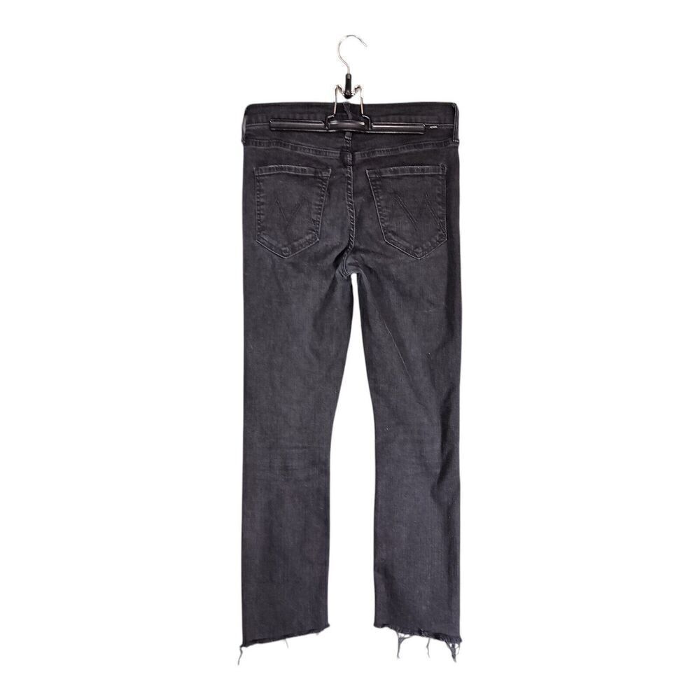 Mother The Mid Rise Dazzler Ankle Step Fray Jeans Not Giulty Black Women's 26 - Picture 2 of 7